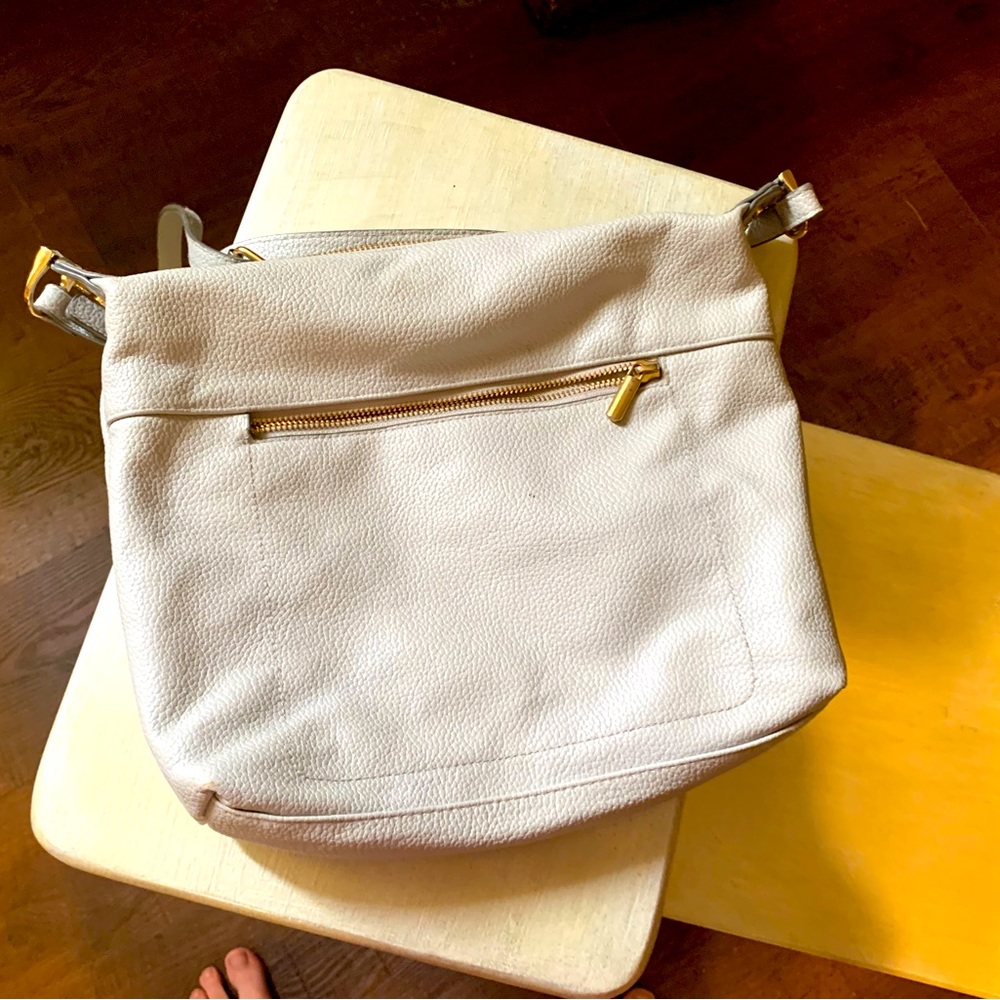 Blue Leather Crossbody